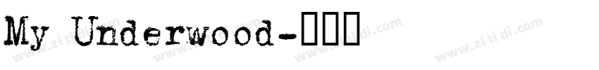 My Underwood字体转换